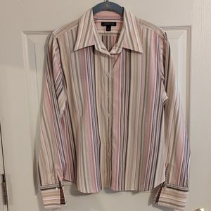 Land's End Women's Button-Down Striped Shirt